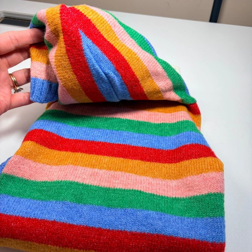 Oodles Rainbow Stripe Dog Hoodie Sweater Medium‎ 18-25 lbs New
